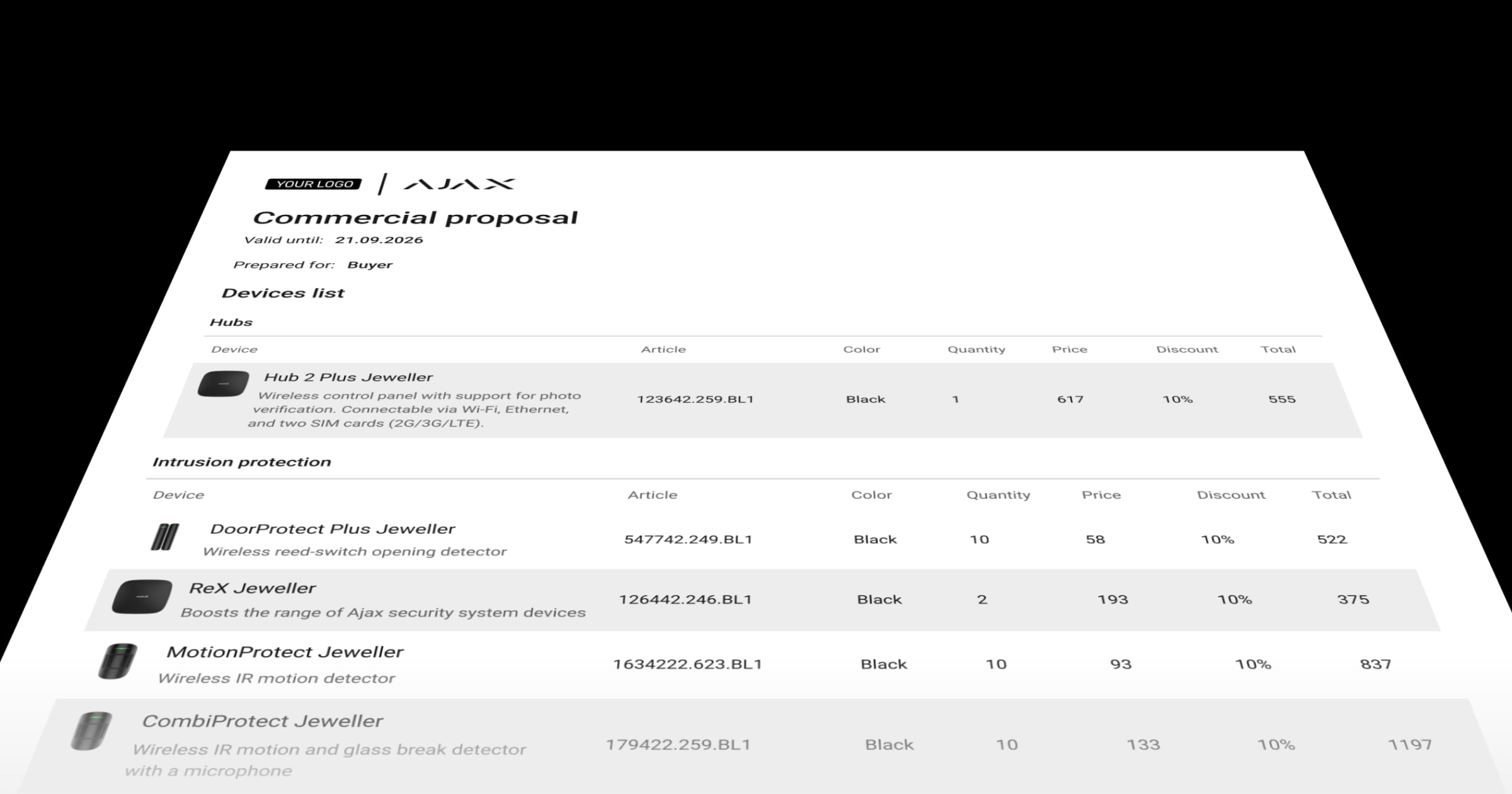 أداة إنشاء العروض التجارية