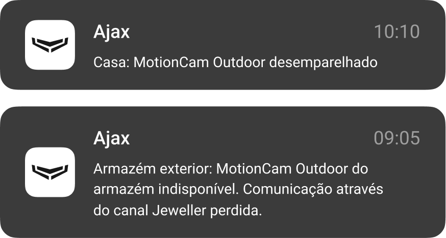 Notificação de evento em 0,15 segundos