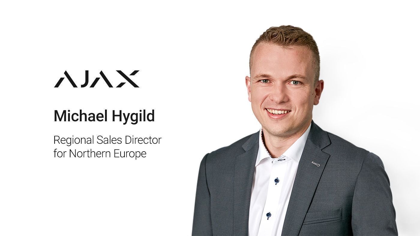 Michael Hygild sluit zich aan bij Ajax Systems als Sales Director voor de regio Noord-Europa