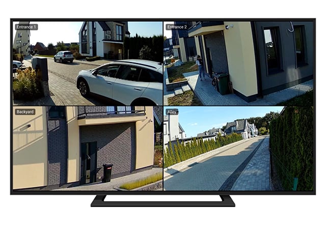 Video surveillance brought directly to the TV screen 