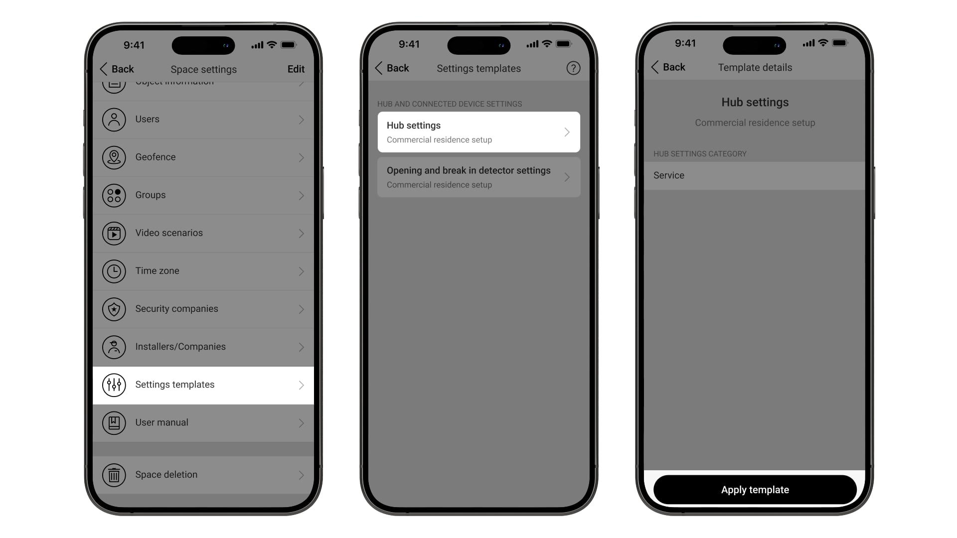 نماذج الإعدادات في Ajax PRO: Tool for Engineers