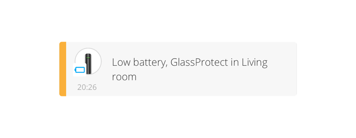 Battery notification