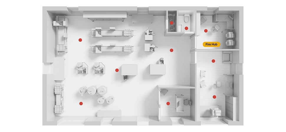 Sistema de deteção e alarme de incêndio combinado com proteção contra intrusão
