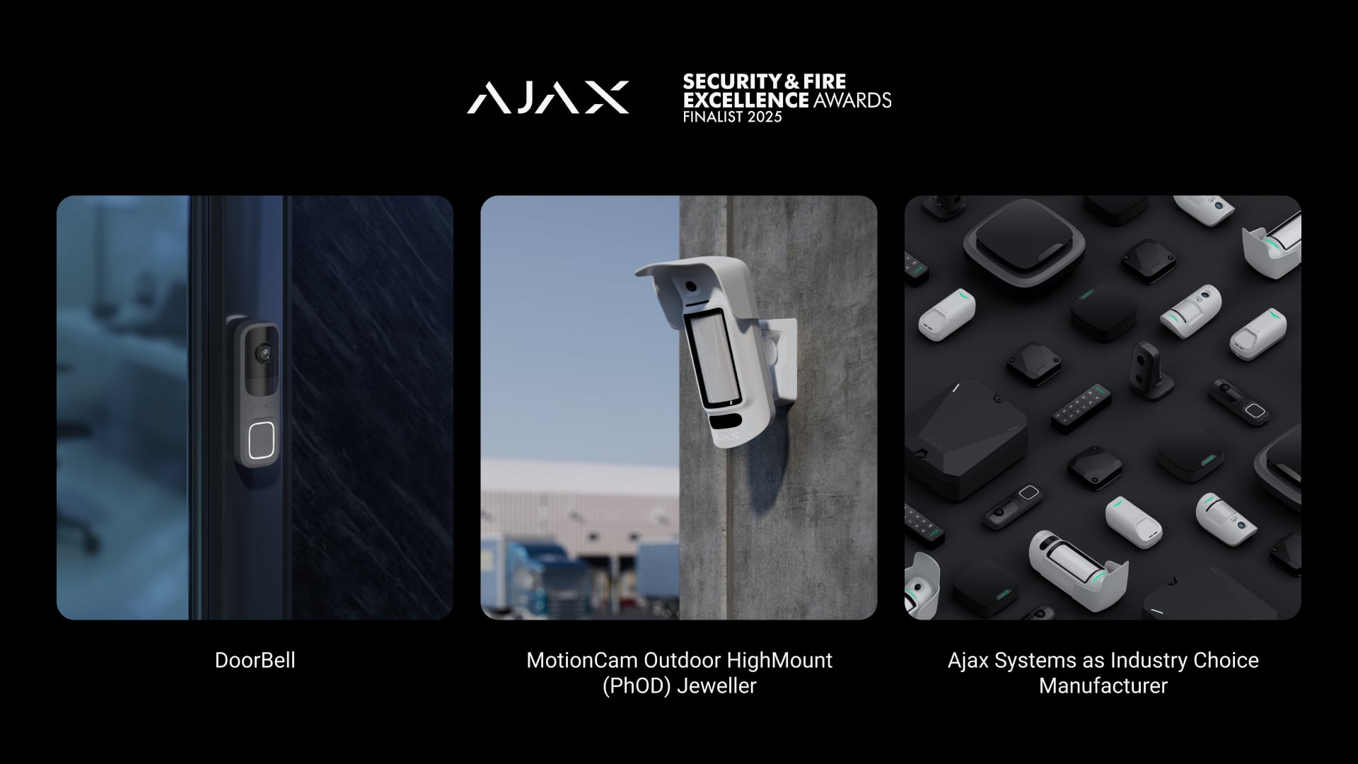 Ajax Systems nommé finaliste aux Security & Fire Awards for Excellence 2025