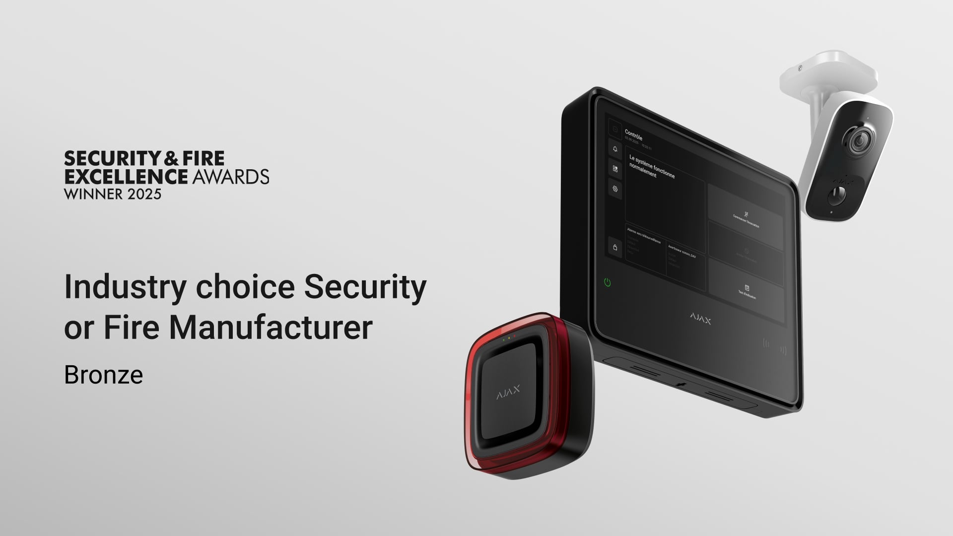 Ajax Systems wins bronze at the Security & Fire Awards for Excellence 2025
