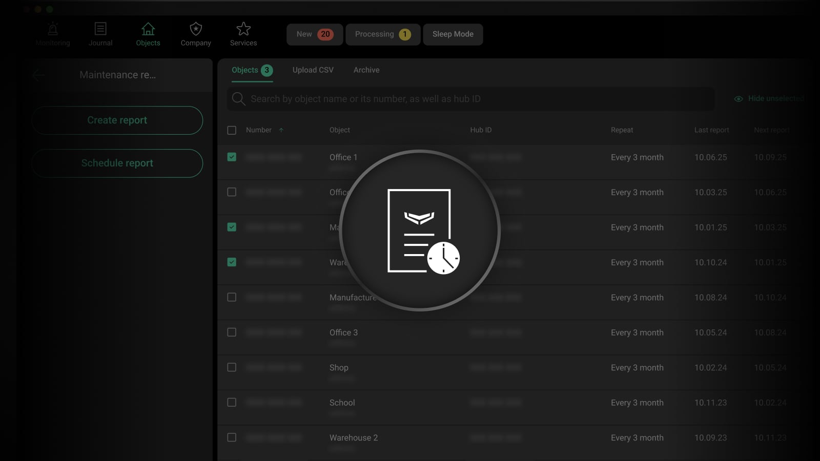 Automatic maintenance report sending: less manual work for routine check-ups
