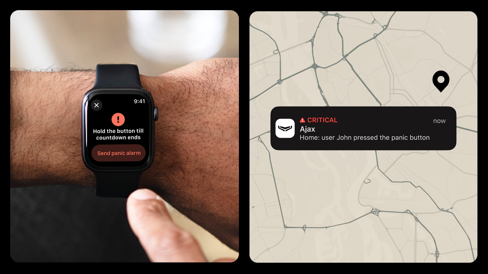 Actualización de la app Ajax para el Apple Watch: botón de pánico siempre en la muñeca