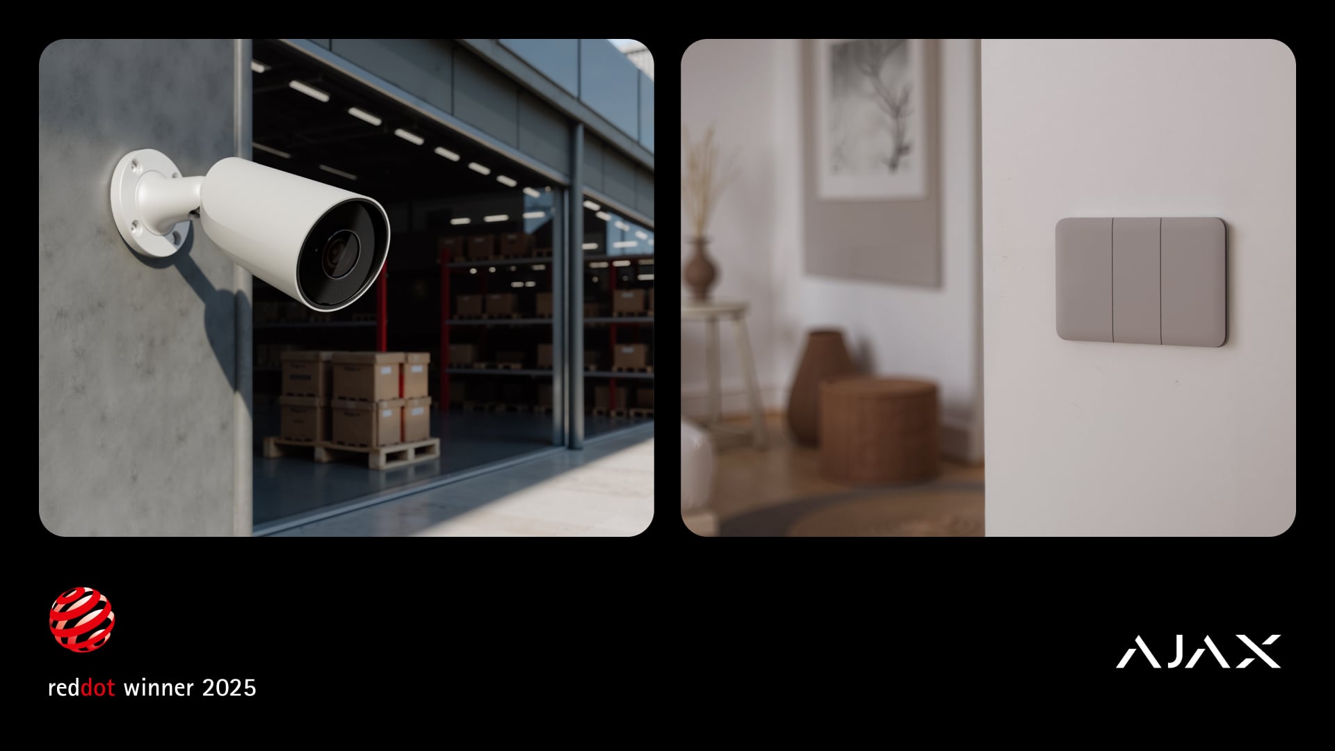 Ajax BulletCam et Ajax LightSwitch récompensés par le Red Dot Award