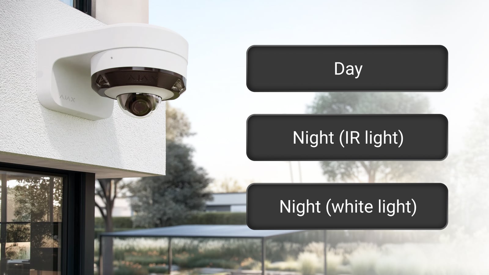 Definições específicas para cada cena: nitidez de vídeo para o dia e para a noite