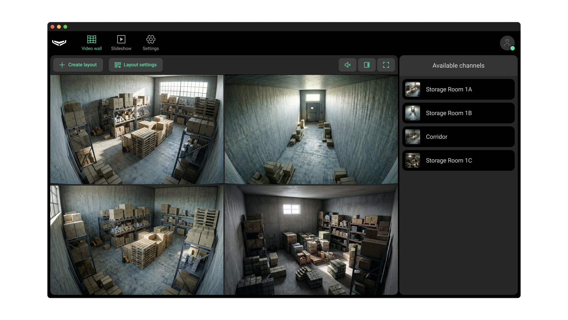 Videowand im NVR-Videomanagementsystem