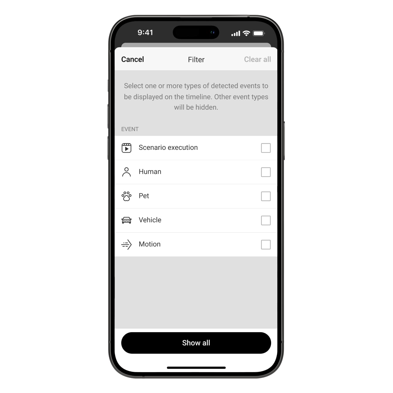 Filtros por movimiento, reconocimiento de objetos por IA o escenario