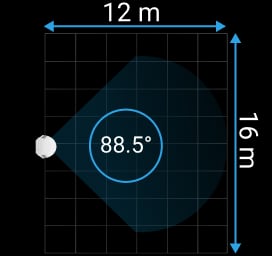 Horizontal motion detection angle