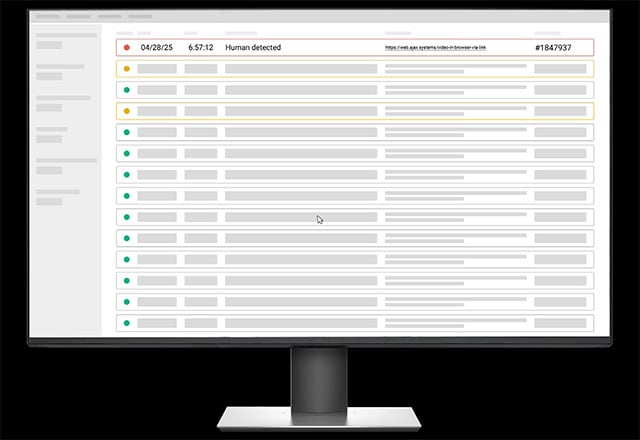Access to footage via browser or Ajax PRO Desktop
