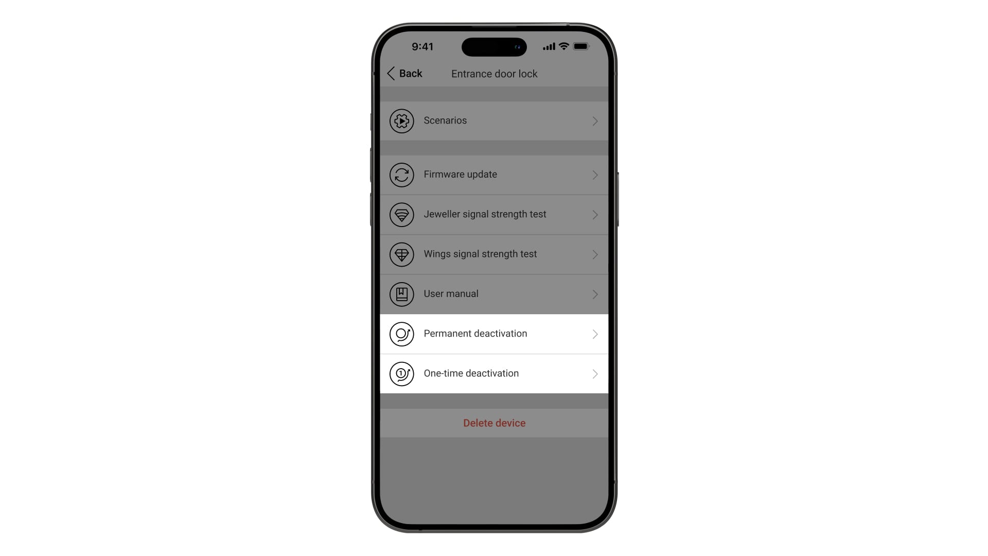Temporary smart lock deactivation