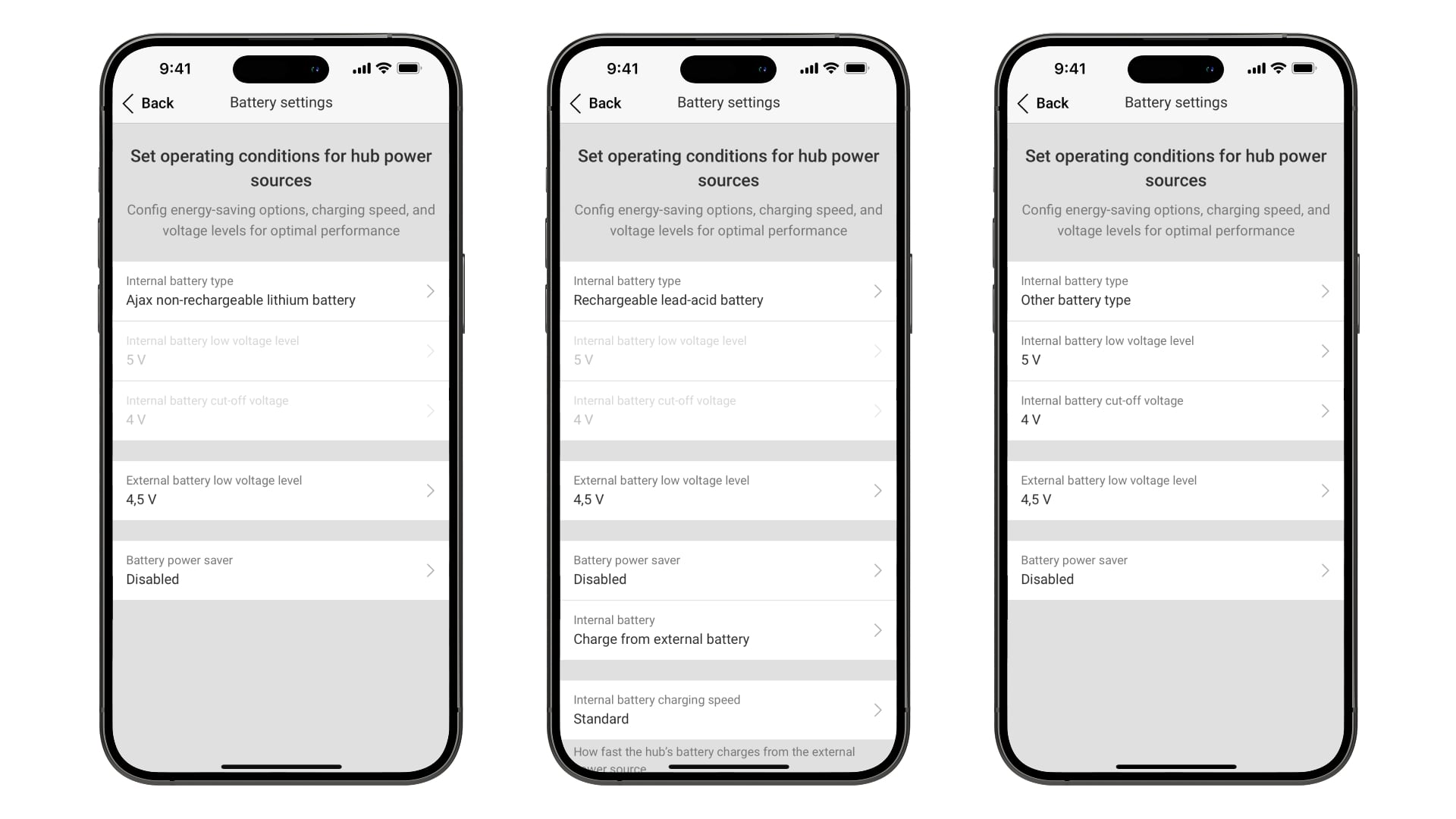 The BPS mode settings within Ajax apps