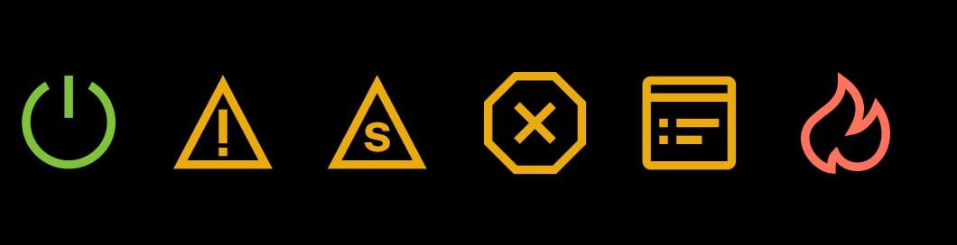 Indicação LED dos alarmes de incêndio e do estado geral do sistema