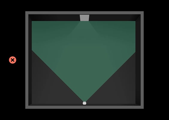 Minimized blind area