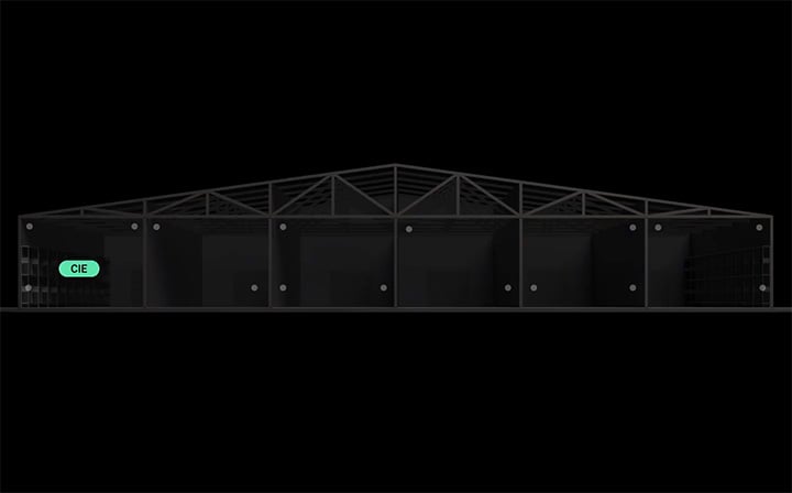 Sectional metal hangar