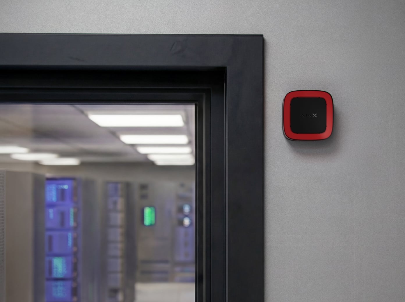 Next to a server room entrance
