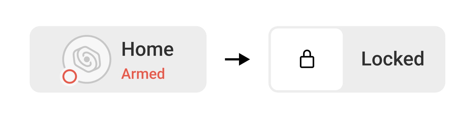 Ein Schloss reagiert auf Systemereignisse