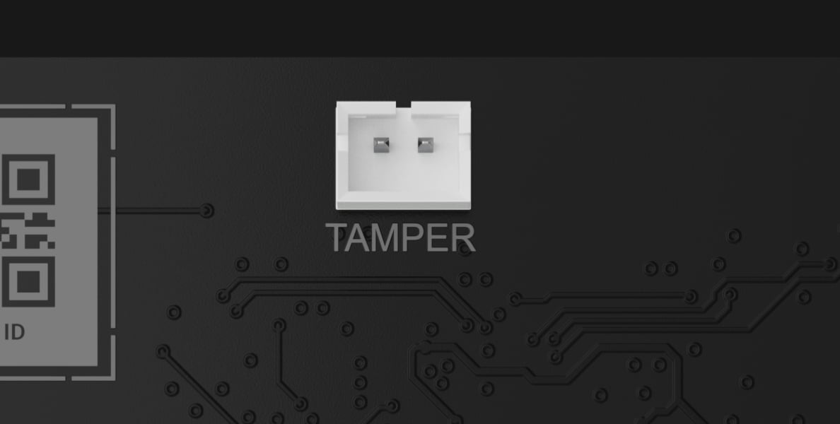 Tamper alarm⁽³⁾