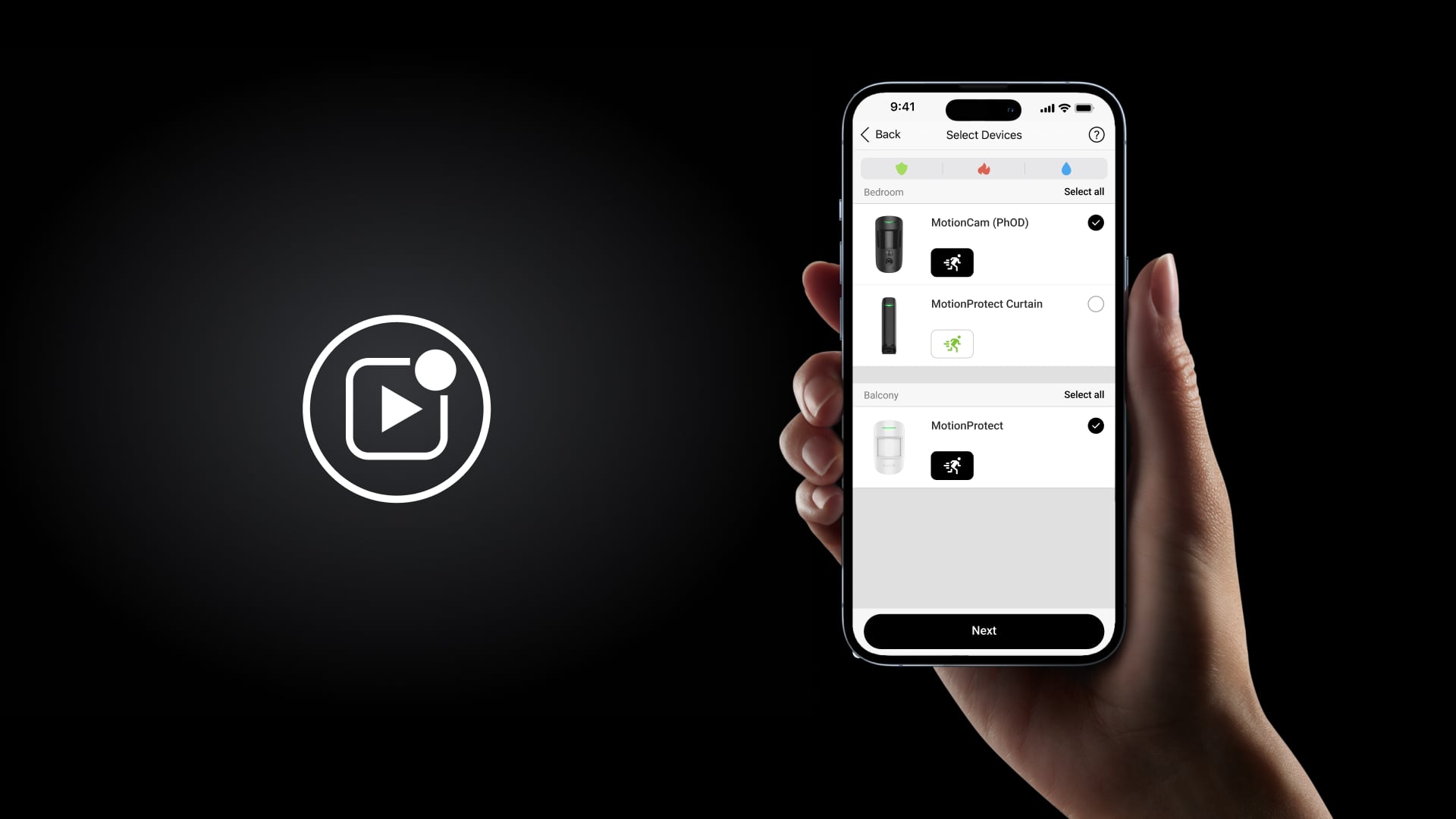 How to create and configure a video scenario in the Ajax system